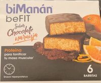Barritas proteína sabor chocolate y naranja