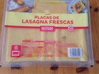 Placas de lasagna frescas
