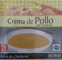 Crema de pollo con verduras