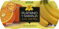 Plátano y naranja a la vainilla
