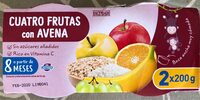 Cuatro frutas con avena