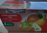 Platano, mandarina y pera