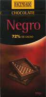 Tableta de chocolate negro 72% cacao - DESCATALOGADO