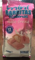 Mini barritas rellenas sabor nata y fresa