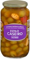 Aceitunas partidas aliñadas estilo casero