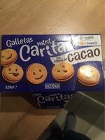 Galletas mini caritas con crema de cacao