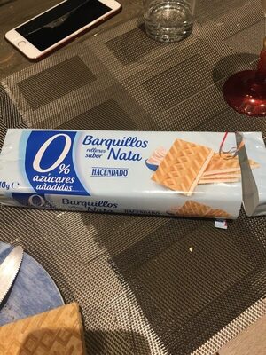 Barquillos rellenos de nata 0%