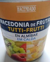 Macedonia de frutas en almíbar