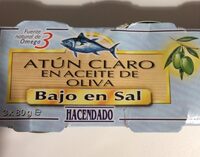Atún claro en aceite de oliva bajo en sal