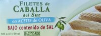 Filetes de Caballa del Sur en Aceite de Oliva Bajo en sal