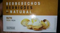 Berberechos al natural. Tamaño pequeño