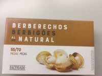 Berberechos al natural. 55/70 piezas