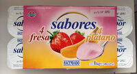 Sabores fresa y plátano