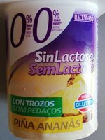 Yogurt sin lactosa con piña 0%