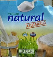Yogur natural azucarado