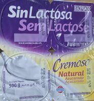 Yogur sin lactosa cremoso azucarado