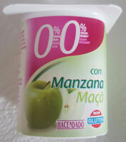 Yogur desnatado con manzana