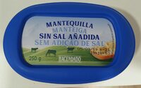 Mantequilla sin sal añadida