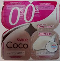 Yogur sabor coco 0%