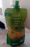 Puré de plátano y manzana