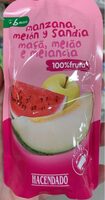 Manzana, melón y sandía