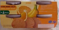 Plátano, naranja y galleta