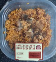Arroz de secreto ibérico con setas