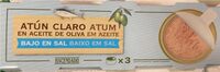 Atun claro en aceite de oliva bajo en sal