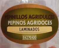 Pepinillos agridulces laminados