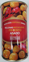 Aceitunas verdes rellenas de pimiento asado
