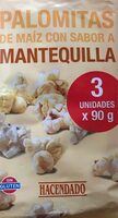 Palomitas de maiz con sabor a mantequilla