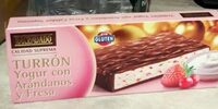Turrón de yogur con arándanos y fresa