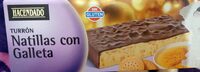 Turrón de natillas con galleta