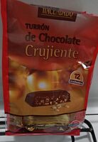 Turrón crujiente de chocolate