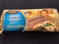 Turrón de chocolate con almendras