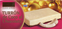 Turrón de coco al chocolate