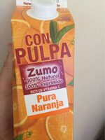 Zumo naranja 100% exprimido con pulpa