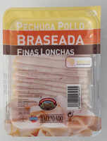Pechuga pollo braseada finas lonchas