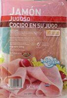Jamón jugoso cocido en su jugo