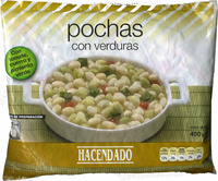 Pochas con verduras congeladas