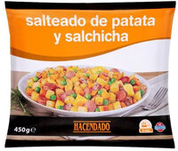 Salteado de patata y salchicha