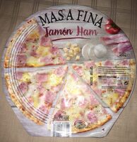 Pizza jamón masa fina