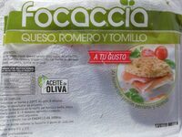 Focaccia de queso, romero y tomillo