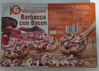 Minipizzas barbacoa con bacon