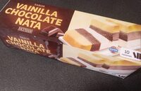 Helado sabor a vainilla, chocolate y nata