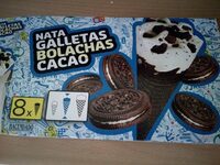 Helado de nata galletas