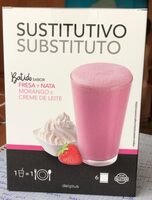 Batido sustitutivo sabor fresa y nata