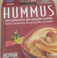 Humus con pimientos del piquillo asados