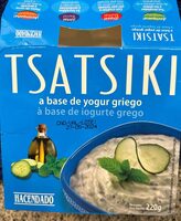 Tsatsiki a base de yogur griego