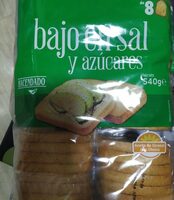 Pan tostado bj en sal y azúcares